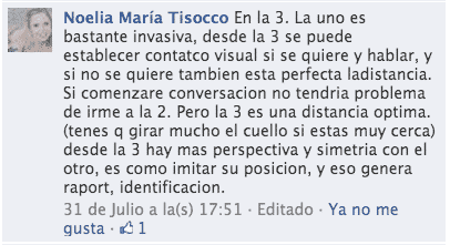 Respuesta de Noelia Tisocco al acertijo de las sillas