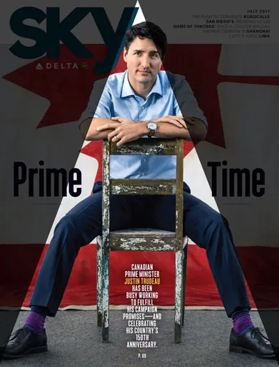 La portada de Trudeau con el triángulo ascendente de la composición