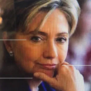 Expresión de Hillary Clinton (imagen del acertijo)